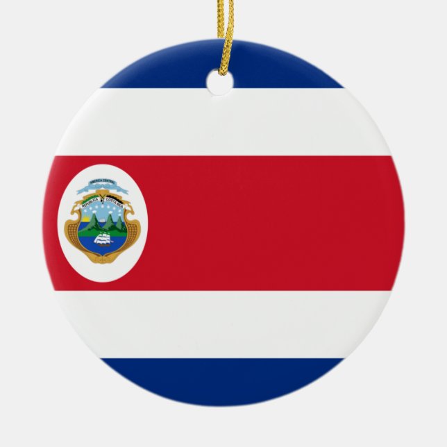 Costa Rica flagga Ceramic Ornament (Framsidan)