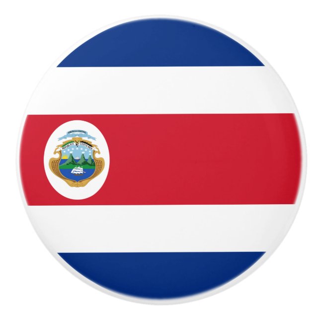 Costa Rica flagga Ceramic pull Knopp (Framsidan)