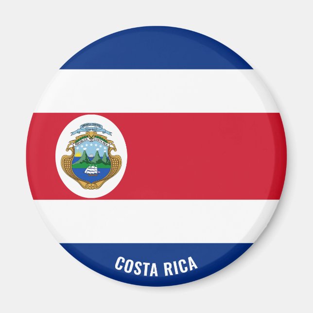 Costa Rica Flagga Charming Patriotic Magnet (Framsidan)