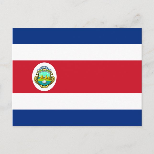 Costa Rica Flagga CR Vykort (Framsida)