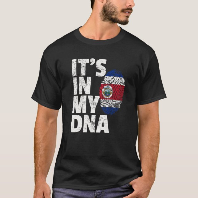 Costa Rica Flagga DET ÄR I MY DNA-julklapp T Shirt (Framsida)