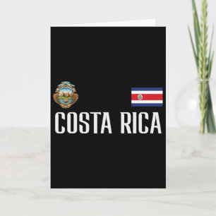 Costa Rica Flagga Fotboll Fotboll Supporter Män Kv Kort