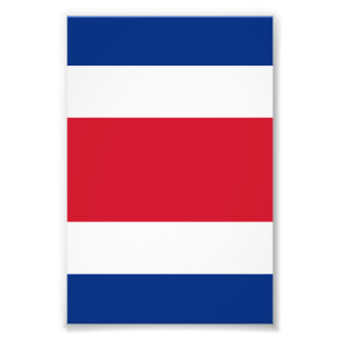 Costa Rica flagga Fototryck