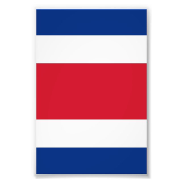 Costa Rica flagga Fototryck (Framsidan)