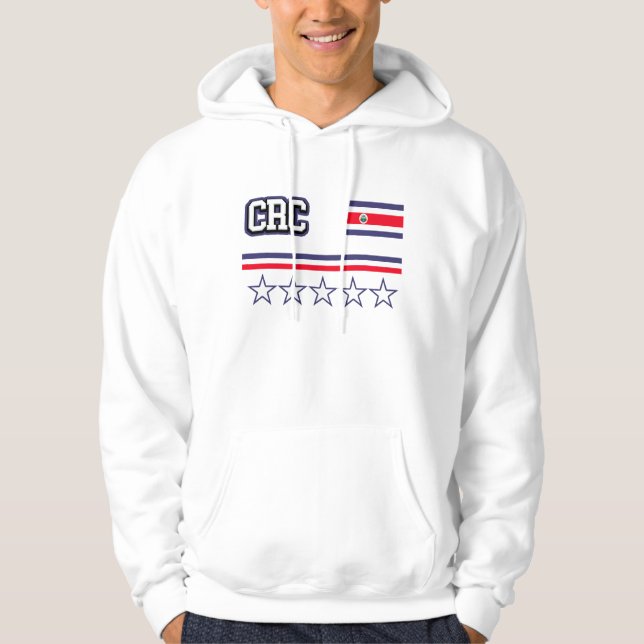 Costa Rica Flagga Hoodie (Framsida)