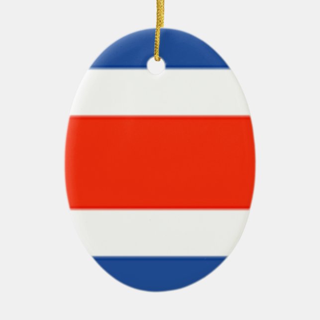 Costa Rica-flagga Julgransprydnad Keramik (Framsidan)