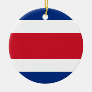 Costa Rica flagga Julgransprydnad Keramik