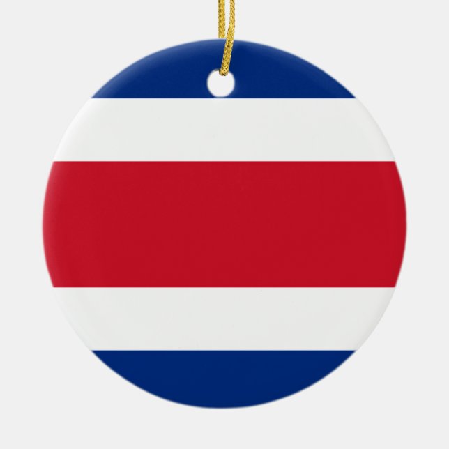 Costa Rica flagga Julgransprydnad Keramik (Framsidan)