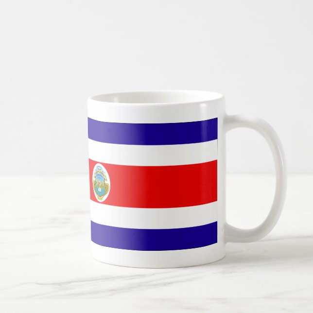 Costa Rica Flagga Kaffemugg (Höger)