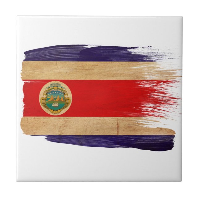 Costa Rica flagga Kakelplatta (Framsidan)