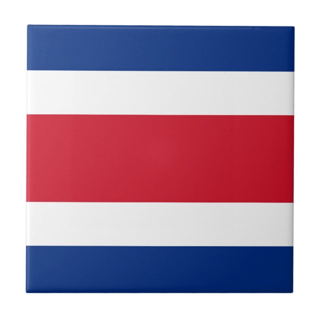 Costa Rica flagga Kakelplatta (Framsidan)