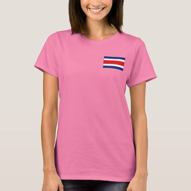 Costa Rica Flagga + Karttröja Tröja (Framsida)