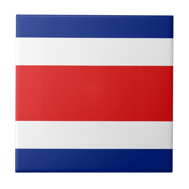 Costa Rica Flagga Keramisk Platta Kakelplatta (Framsidan)