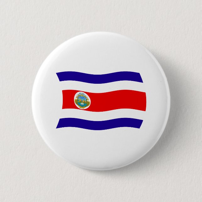 Costa Rica Flagga Knapp (Framsida)