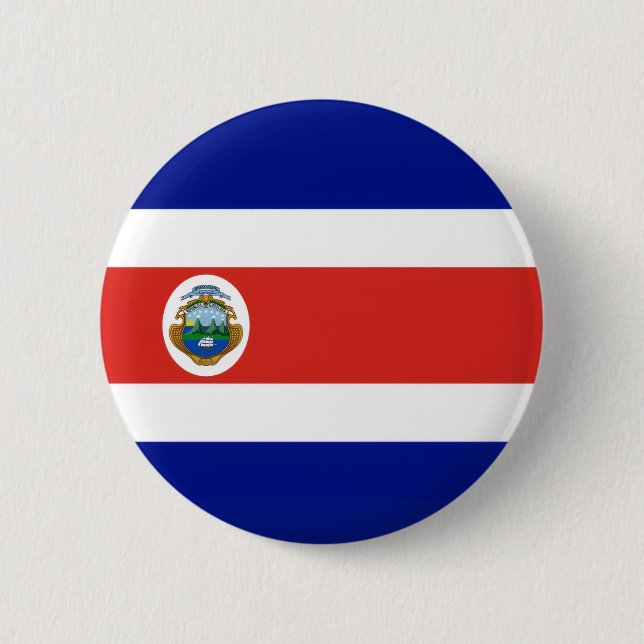Costa Rica Flagga Knapp (Framsida)