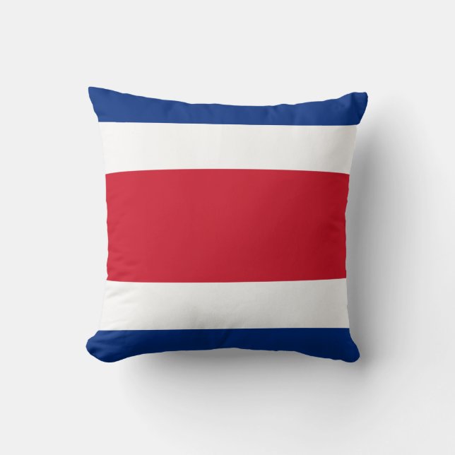 Costa Rica Flagga Kudde (Framsida)