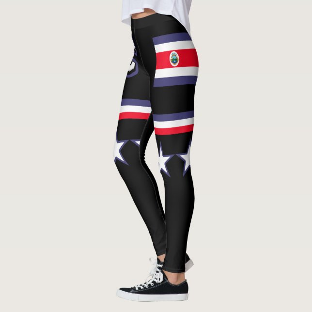Costa Rica Flagga Leggings (Vänster)