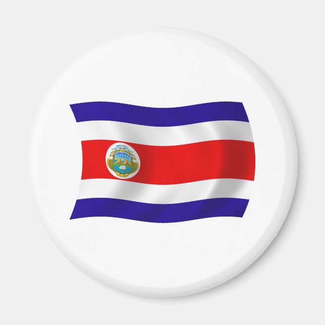 Costa Rica Flagga Magnet (Framsidan)