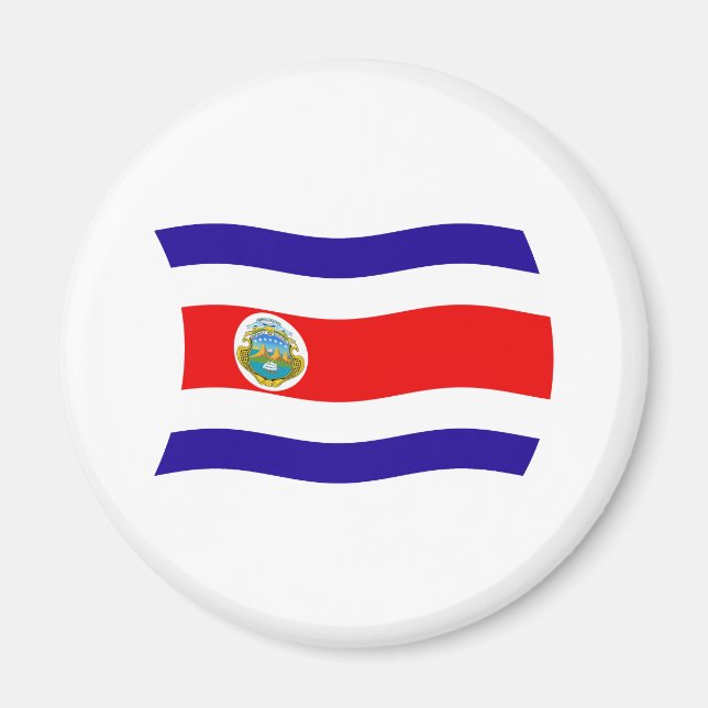 Costa Rica Flagga Magnet (Framsidan)