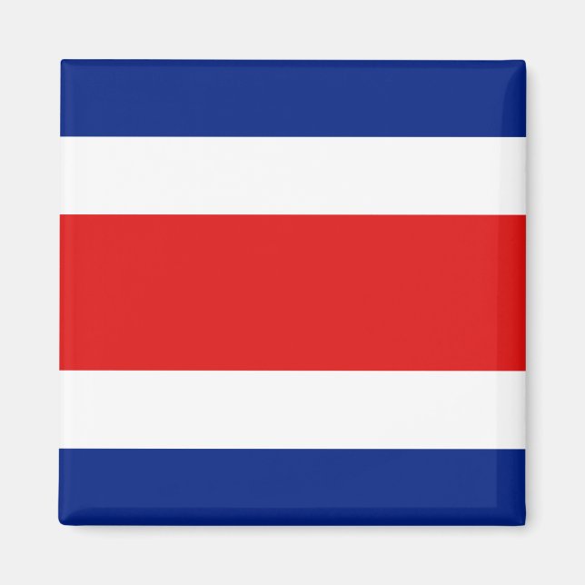 Costa Rica Flagga Magnet (Framsidan)