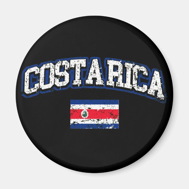 Costa Rica Flagga Magnet (Framsidan)