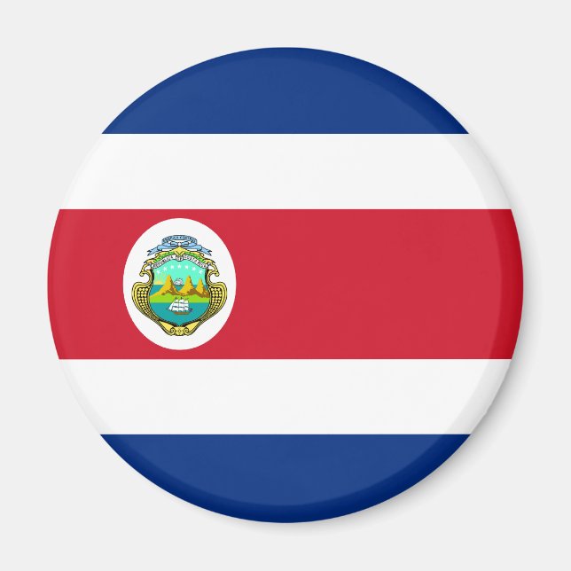 Costa Rica Flagga Magnet (Framsidan)