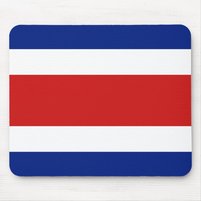 Costa Rica Flagga Mousepad Musmatta (Framsidan)