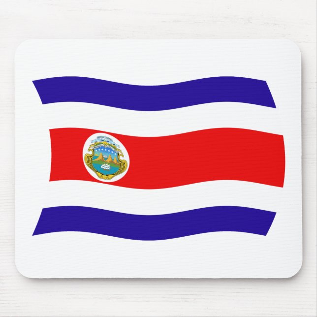 Costa Rica Flagga Mousepad Musmatta (Framsidan)