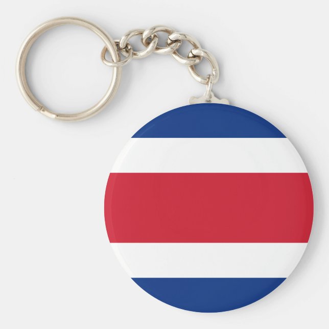 Costa Rica Flagga Nyckelring (Framsidan)