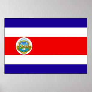 Costa Rica Flagga Poster