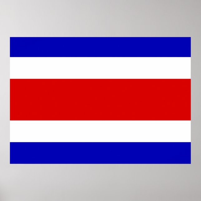 Costa Rica Flagga Poster (Framsidan)