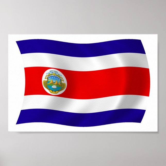 Costa Rica-Flagga Poster utskrift (Framsidan)
