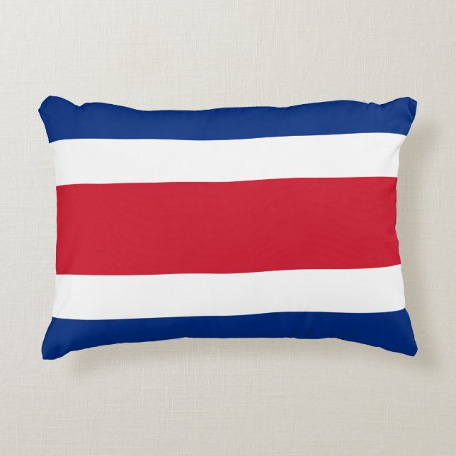 Costa Rica flagga Prydnadskudde (Framsidan)
