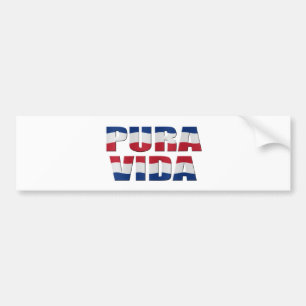 Costa Rica flagga ’Pura Vida’ Bildekal