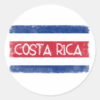 Costa Rica flagga Runt Klistermärke