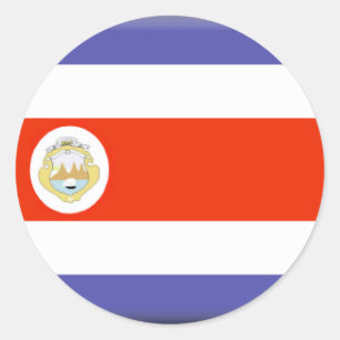 Costa Rica flagga Runt Klistermärke