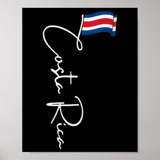 Costa Rica Flagga Semester Tropisk Pura Vida Costa Poster