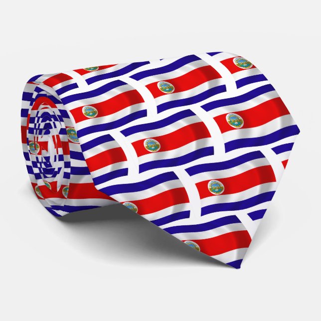 Costa Rica Flagga Slipknot Slips (Rullad)
