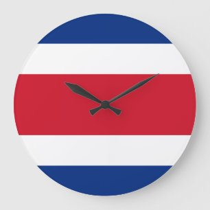 Costa Rica Flagga Stor Klocka