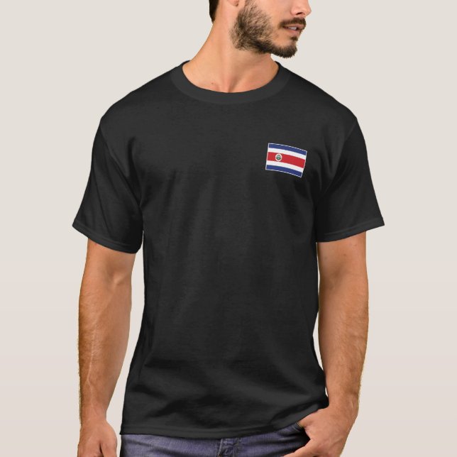 Costa Rica Flagga T-Shirt (Framsida)