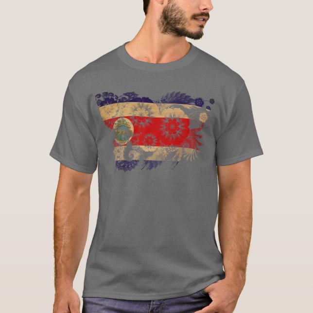 Costa Rica flagga T-shirt (Framsida)