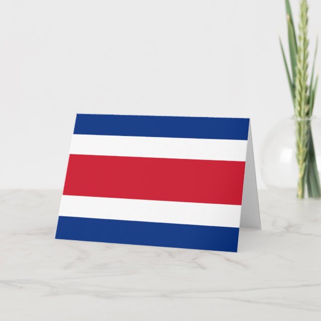 Costa Rica flagga Tack Kort (Framsida)
