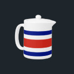 Costa Rica Flagga Tekanna<br><div class="desc">Lägg till lite Costa Rican-pride till din tetid med vår elegant tekanna med Costa Ricas flagga! Denna tekanna, som är uppgjord med stor noggrannhet, är mer än bara en funktionell fråga - den är en firande av Costa Ricas kulturarv och kulturella pride. Den sjudande designen visar tydligt den ikoniska Costa...</div>