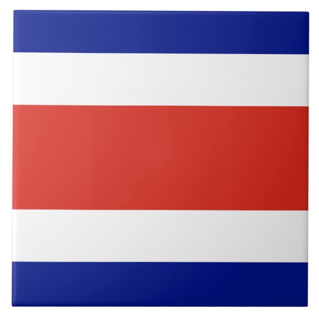 Costa Rica Flagga Tile Kakelplatta (Framsidan)