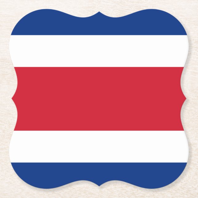 Costa Rica Flagga Underlägg Papper (Framsida)