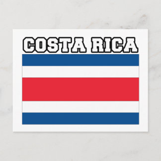 Costa Rica Flagga Vykort