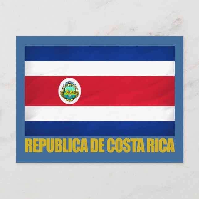 Costa Rica Flagga Vykort (Framsida)