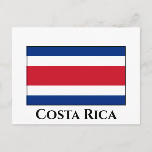 Costa Rica Flagga Vykort