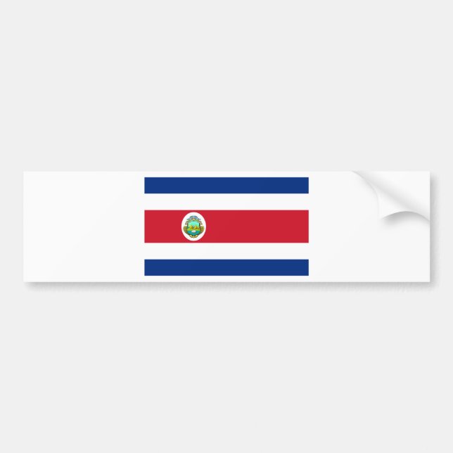 Costa Rica flaggaCR Bildekal (Framsidan)