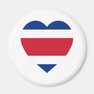 Costa Rica flaggahjärta Magnet